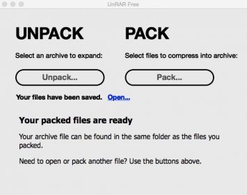 zip a file using unrarx for mac
